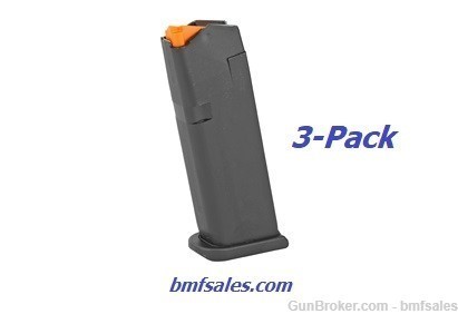 (3) Glock 43X, 48 Original Gen-5 9mm 10-Round Magazines-img-0