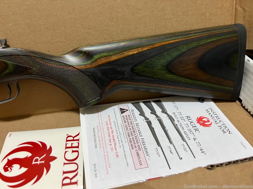 Ruger 77/17 .17 WSM Green Mountain Laminate Stainless 18.5" Threaded 7219-img-5