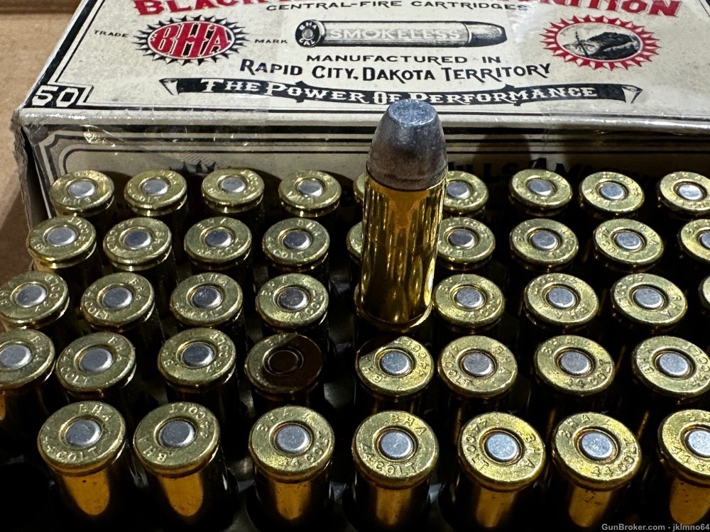 50 rounds of Black Hills Ammunition 44 Colt 230 grain FPL brass cased ammo-img-4