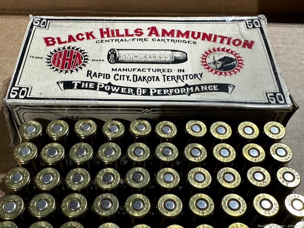 50 rounds of Black Hills Ammunition 44 Colt 230 grain FPL brass cased ammo-img-3