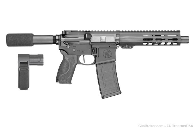 Smith & Wesson M&P15 Pistol - 5.56 NATO - 7.5" Barrel - WITH Brace - M-LOK -img-4