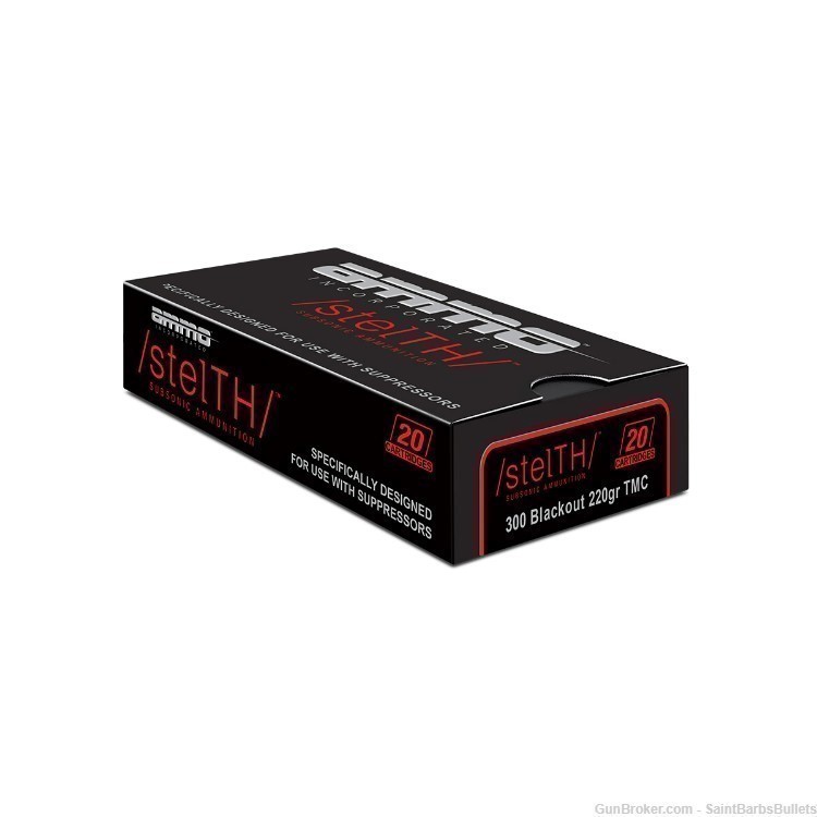 Ammo Inc. stelTH .300 Blackout 220 Grain Subsonic TMC - 20 Rounds-img-0