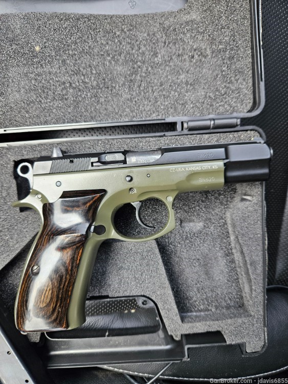 CZ, 9 MM, 75 B Tactical, two tone black and green-img-0