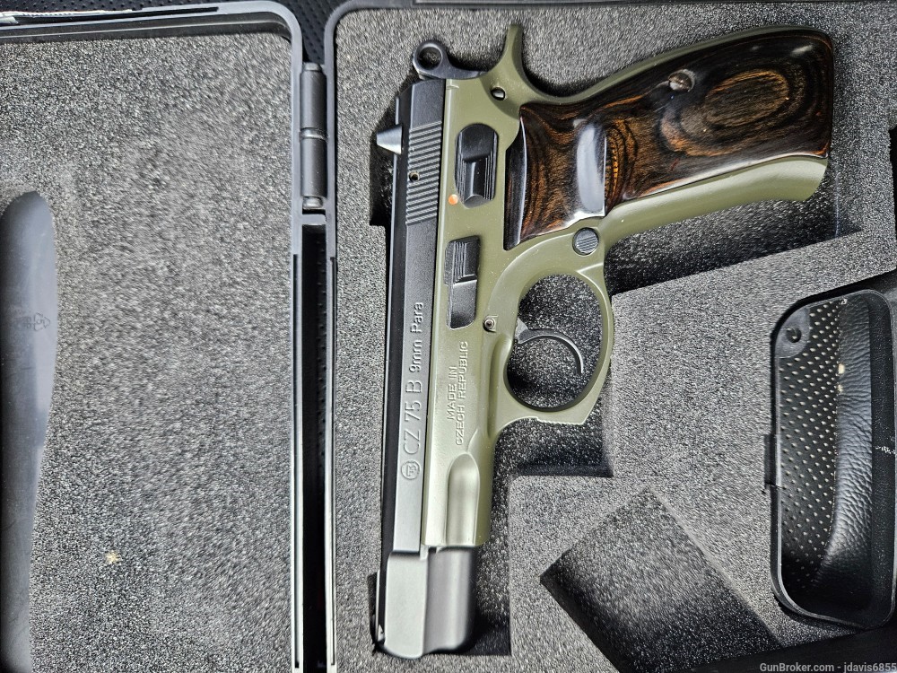 CZ, 9 MM, 75 B Tactical, two tone black and green-img-2