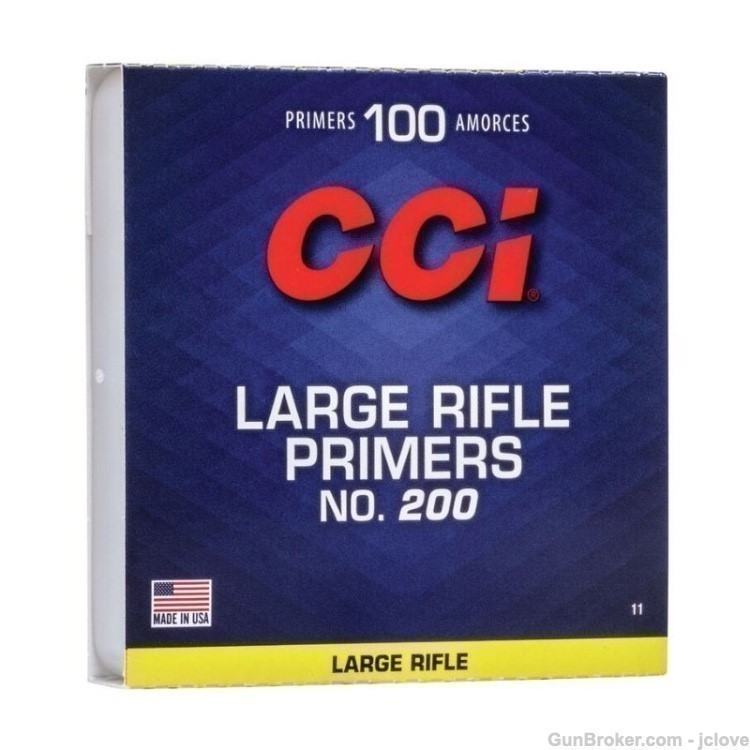 CCI #200 or BR2 - Large Rifle Primer - Sleeve of 100 primers - CCI No.200-img-1