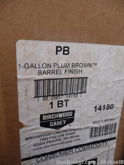 Birchwood Casey Plum Brown Barrel Finish, 1 Gallon-img-3