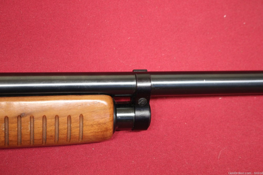 JC Higgins M20 12ga Pump Shotgun - 28" Barrel, Blued W/Wood Stocks - NICE!-img-6