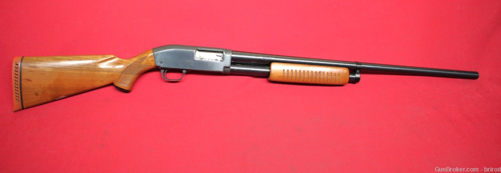 JC Higgins M20 12ga Pump Shotgun - 28" Barrel, Blued W/Wood Stocks - NICE!-img-0