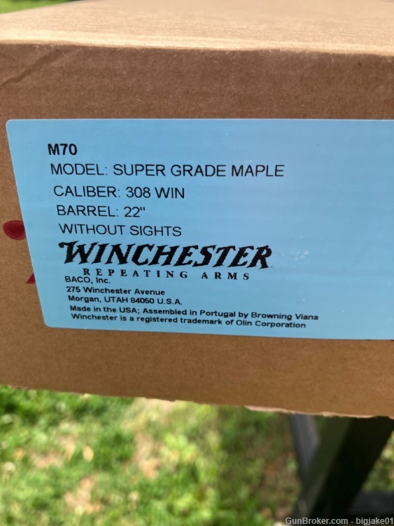 Winchester Model 70 Super Grade Maple, .308 Caliber NIB-img-16