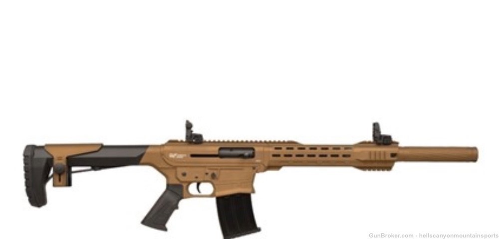 New GForce Arms AR Style Semi Automatic 12 Gauge Shotgun Bronze-img-0
