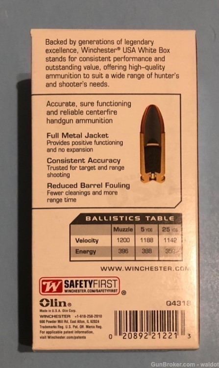 1000 rounds Winchester 9mm Luger 124 gr FMJ Q4318 new in boxes $500.00-img-1