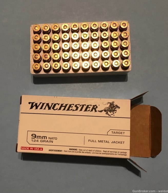 1000 rounds Winchester 9mm Luger 124 gr FMJ Q4318 new in boxes $500.00-img-2