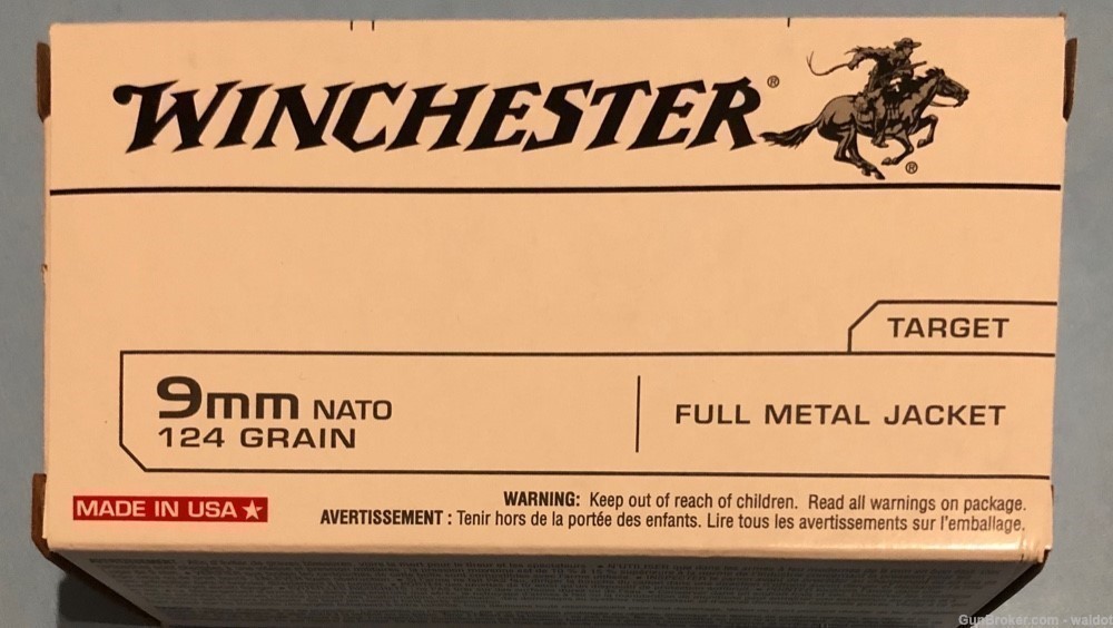 1000 rounds Winchester 9mm Luger 124 gr FMJ Q4318 new in boxes $500.00-img-0