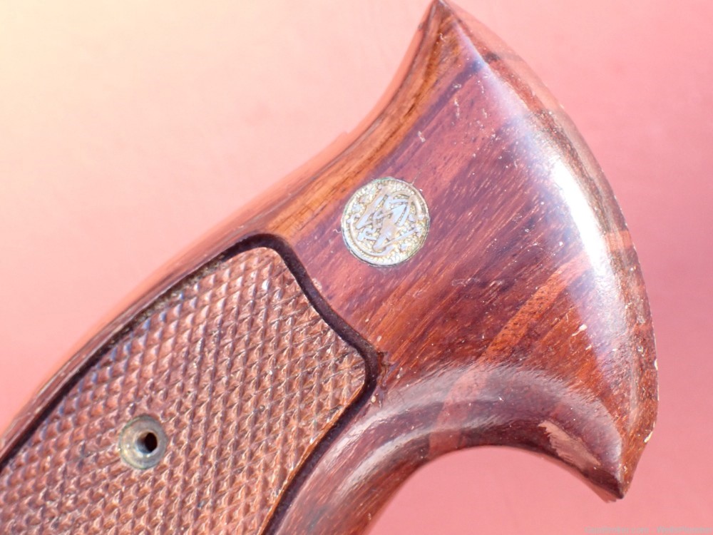 SMITH & WESSON K FRAME FACTORY CHECKERED WOOD GRIPS-img-10