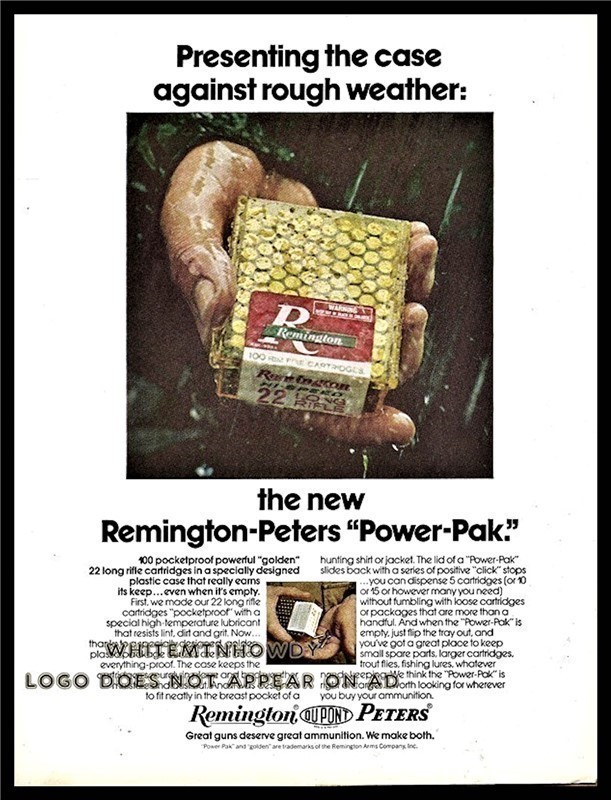 1972 Remington Peters Power Pak 22 Ammunition AD-img-0