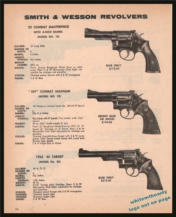 1979 SMITH & WESSON 18 Combat Masterpiece 19 Magnum 25 Target Revolver AD-img-0