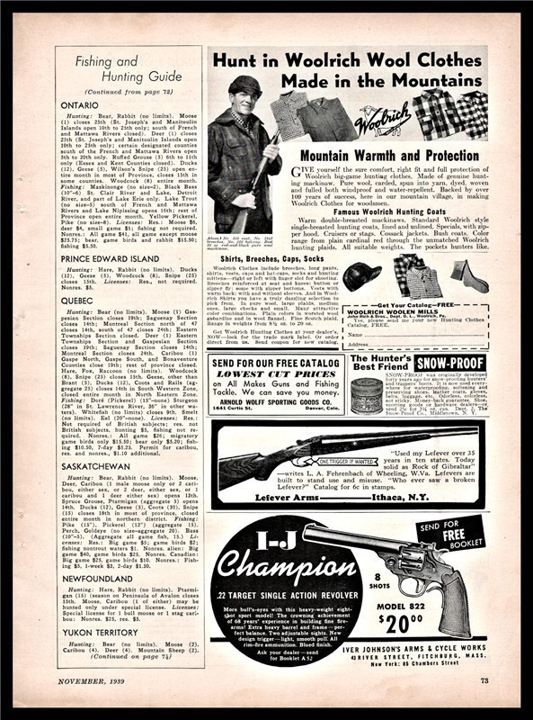 1939 IVER JOHNSON Champion Revolver Small PRINT AD-img-1