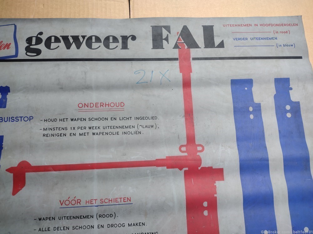 Geweer FAL Vinyl Training Poster -img-6
