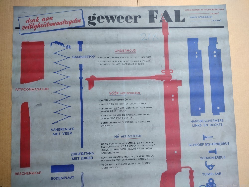 Geweer FAL Vinyl Training Poster -img-0