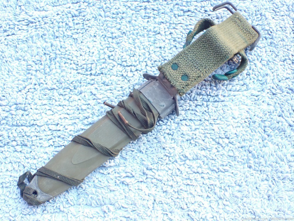 US 1968 VIETNAM M-14 ORIGINAL M6 BAYONET WITH SCABBARD (NEW IN WRAPPER)-img-26