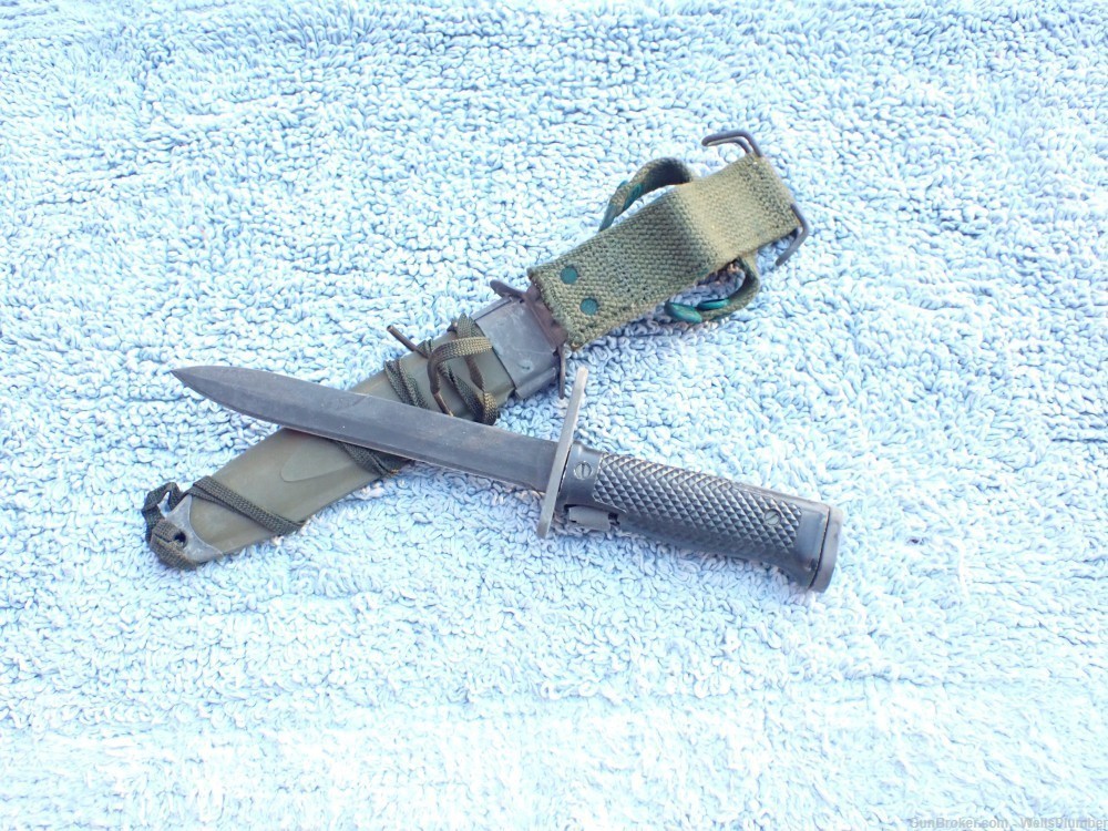 US 1968 VIETNAM M-14 ORIGINAL M6 BAYONET WITH SCABBARD (NEW IN WRAPPER)-img-6