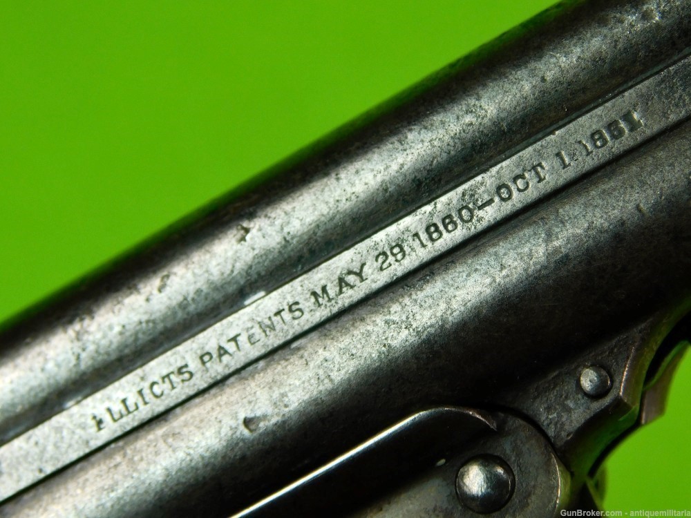 Auc Antique US 19 Century Remington Elliot Derringer 4 Barrel Pistol 550-img-2
