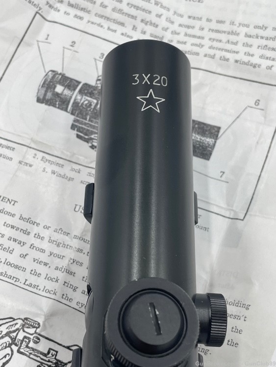 3X20 Retro AR15 SP1 Carry handle mounted scope NOS-img-6