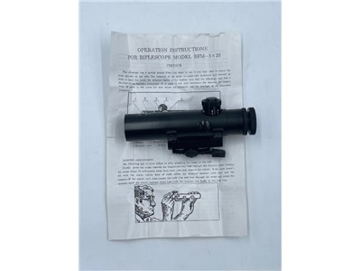 3X20 Retro AR15 SP1 Carry handle mounted scope NOS