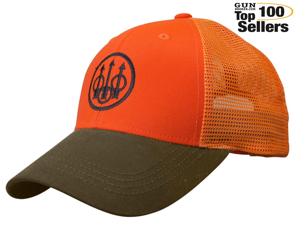 BERETTA Tobacco/Blaze Orange Upland Trucker Hat (BC641T15150850)-img-0