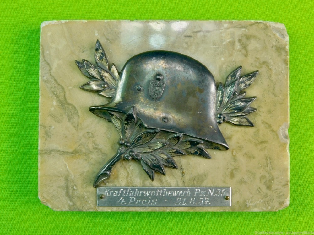 German Germany WW2 Shooting Award Badge Plaque -img-0