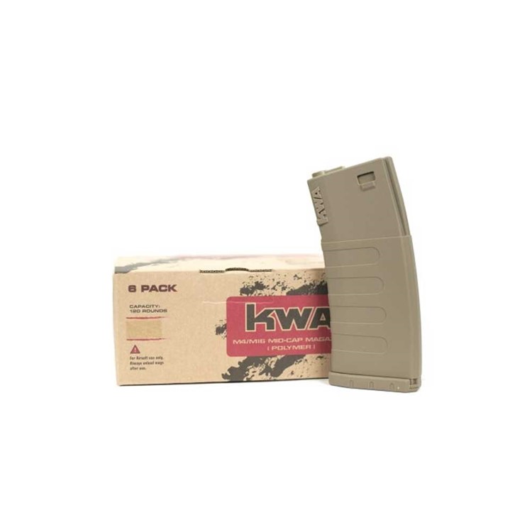 KWA M4/M16 6-Packof120rd Polymer K120 Mid-Capacity-img-1