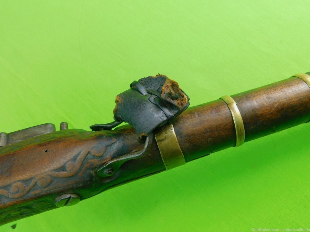 Auction Antique Middle East Islamic Arab  VERY LONG Flintlock Rifle 600-img-12