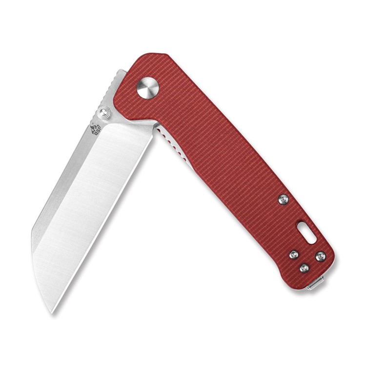 QSP Penguin Red Micarta Copper Washer Pocket Knife-img-2