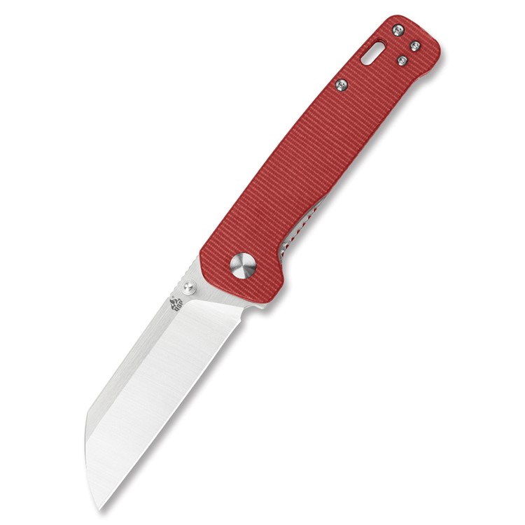 QSP Penguin Red Micarta Copper Washer Pocket Knife-img-1