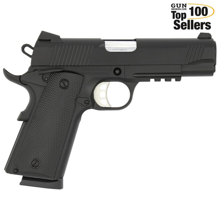 TISAS 1911 Carry B45R 45ACP 4.25in 8rd Pistol with Rail (1911-CARRY-B45R)-img-0