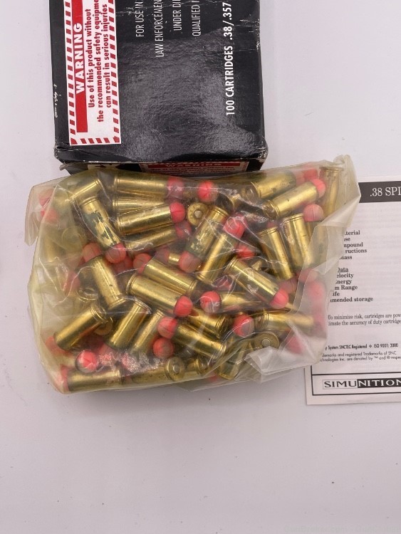Rare 100 round box red 38/357magnum fx FOF simunitions training ammunition-img-10