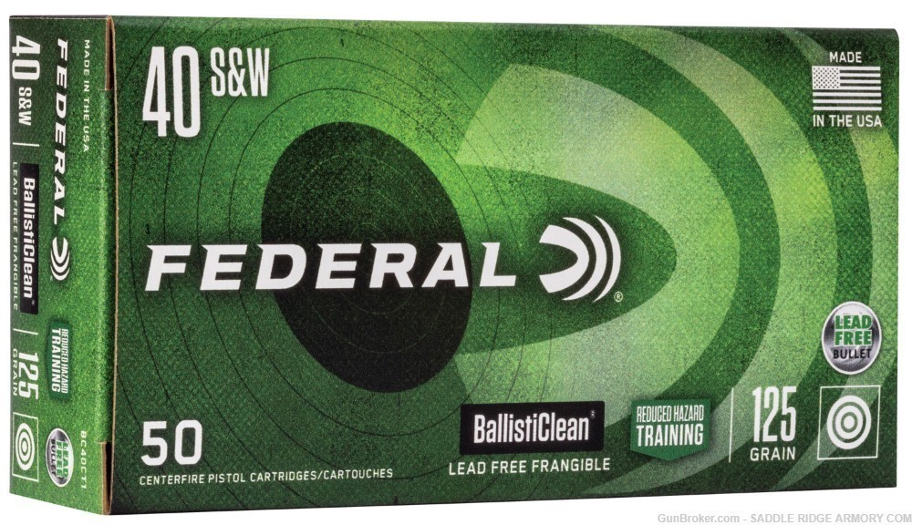 Federal Balisticlean 40SW Frangible RHT 1000 Rounds-img-0
