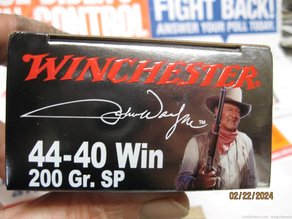 Rarest JOHN WAYNE 44-40 Winchester 2007 Collector Ammo ; Other Mint J W Cal-img-2