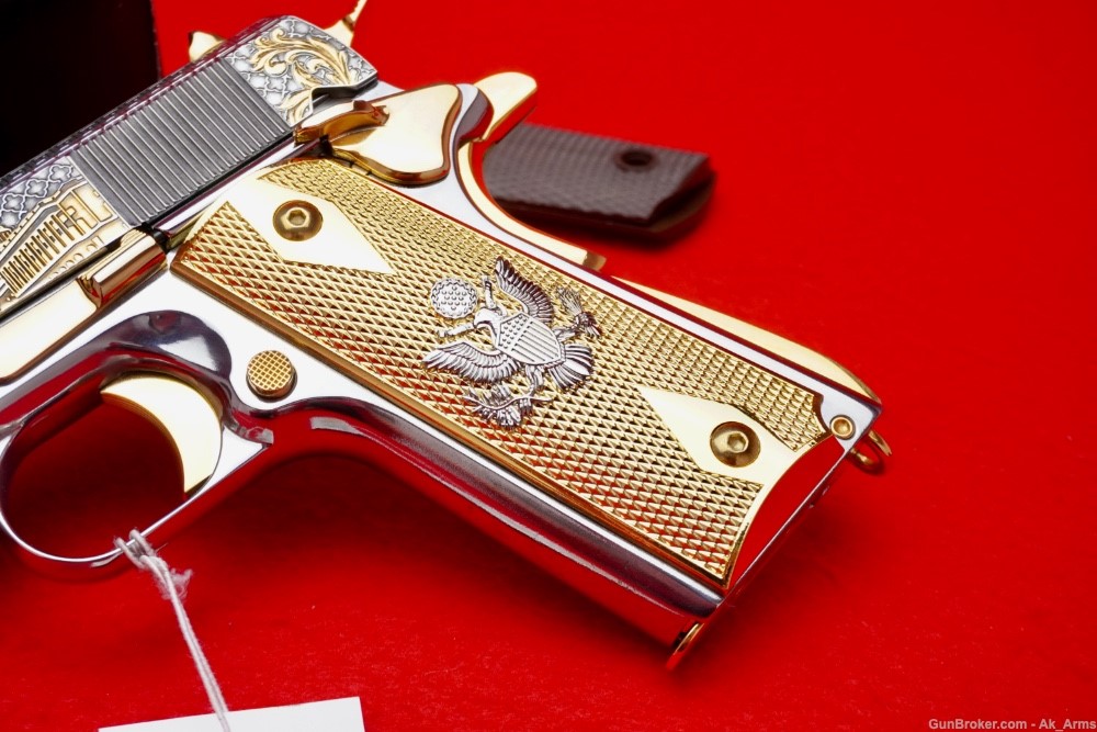 NIB Auto Ordnance 1911A1 Patriot .45ACP BSTS/Gold *FACTORY ENGRAVED*-img-3