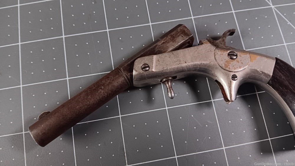frank wesson antique derringer pistol 22 short civil war era-img-2