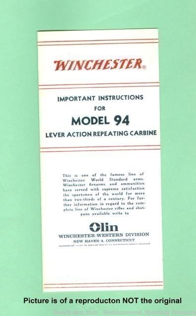 Winchester Model 94 Post 1931 Manual Repro-img-0