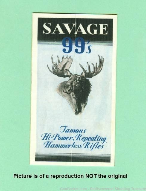 Savage 99 Later 1920’s Factory Brochure Repro-img-0