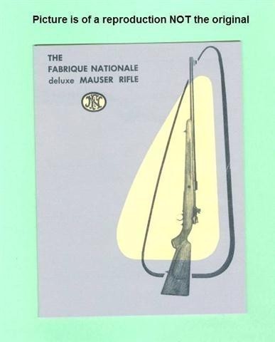 FN Deluxe Mauser Rifle Fac Owners Manual Repro-img-0