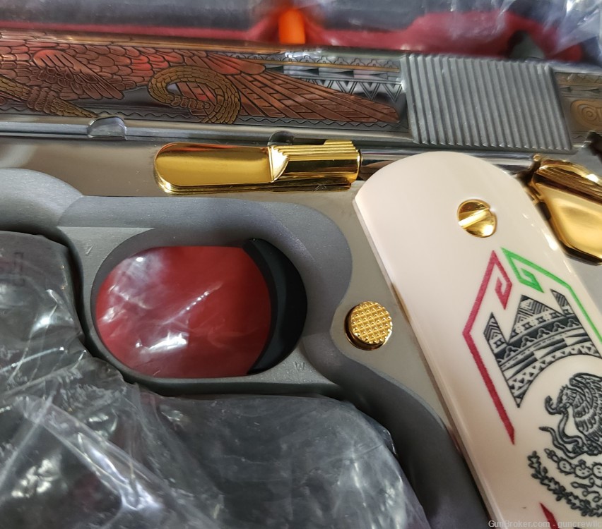 Colt TALO Bandera Mexico Flag Gold Copper Stainless SS 1911 38Super Layaway-img-10
