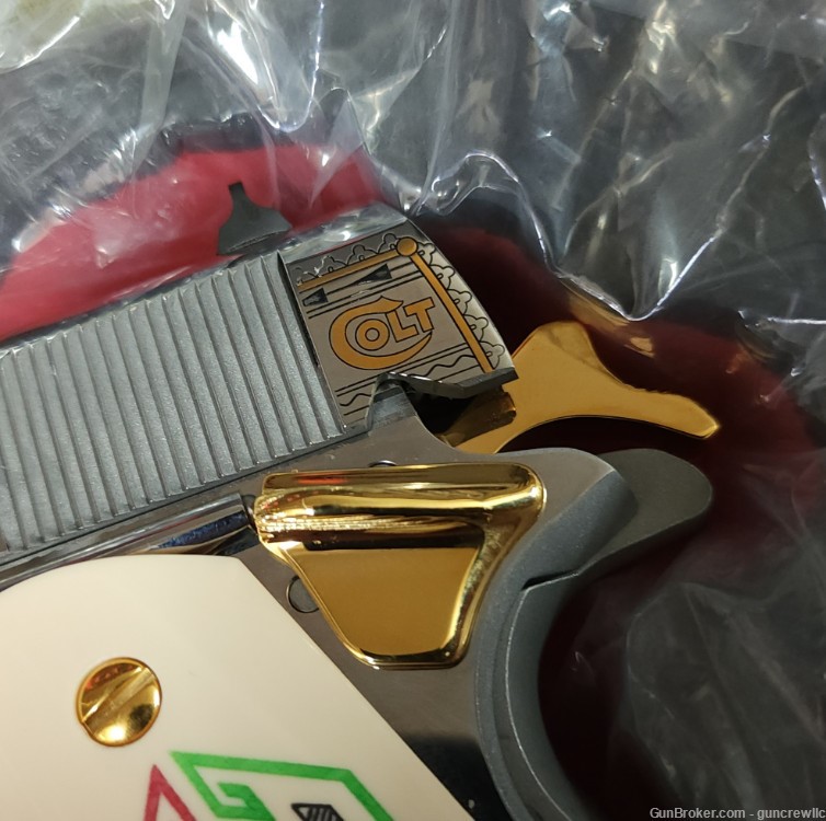 Colt TALO Bandera Mexico Flag Gold Copper Stainless SS 1911 38Super Layaway-img-11
