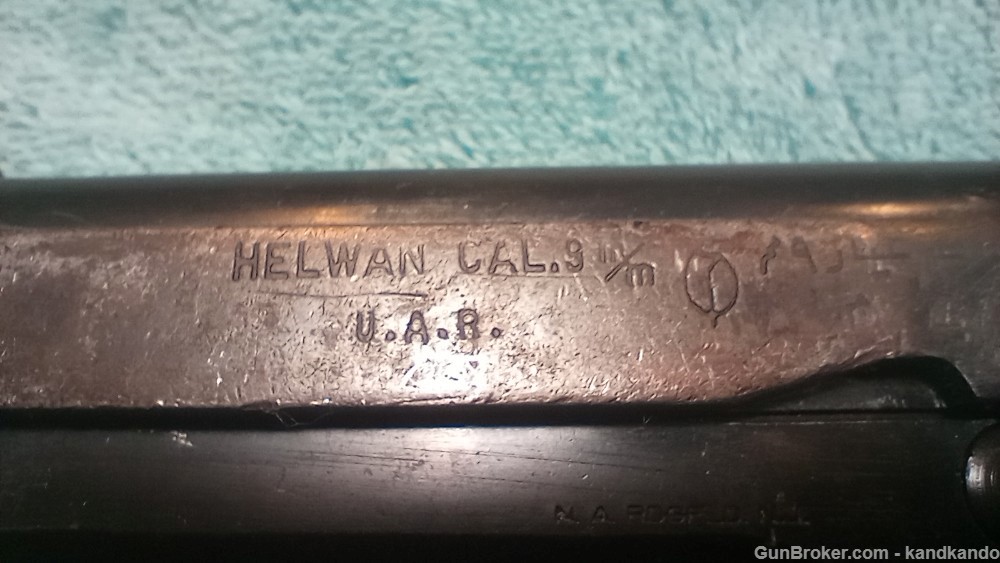 Egyptian Helwan 9mm U.A.B. Licensed Copy Beretta Pistol  Arabic Penny-img-14