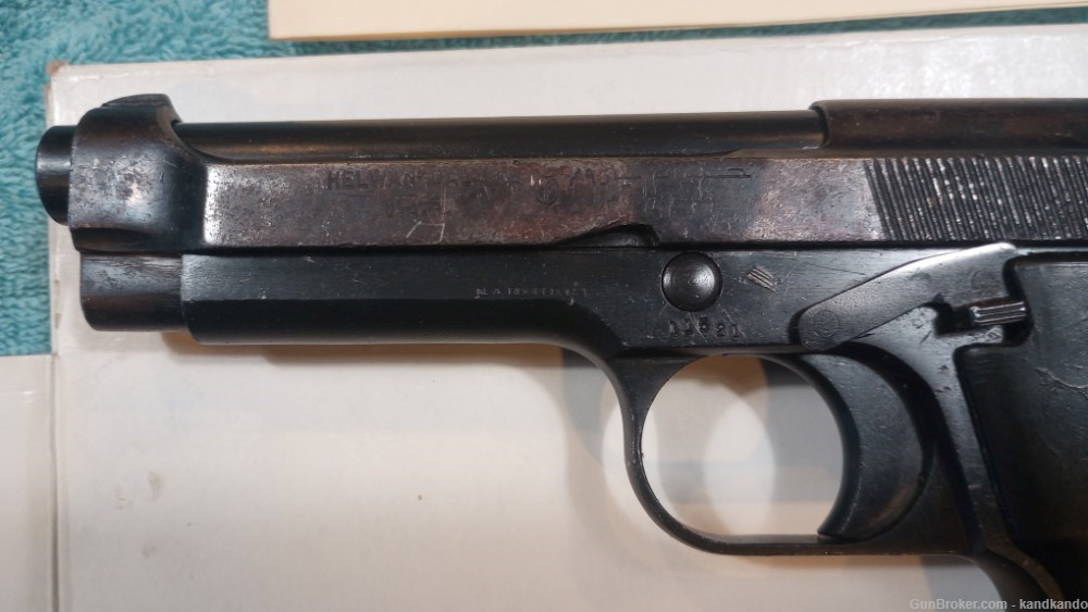 Egyptian Helwan 9mm U.A.B. Licensed Copy Beretta Pistol  Arabic Penny-img-1