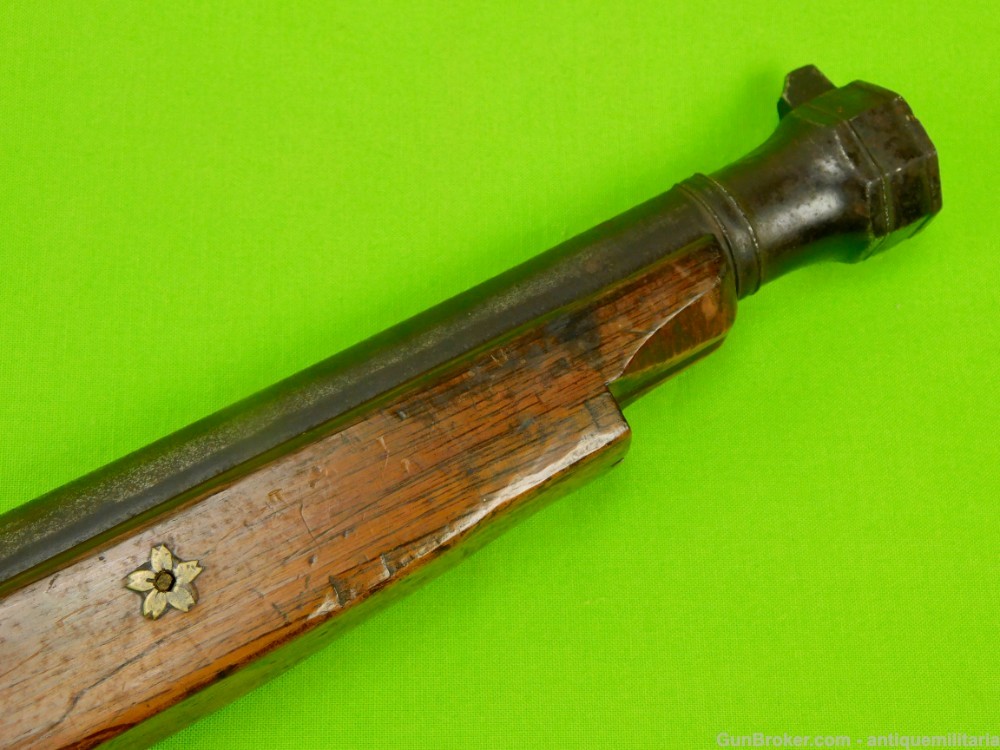 Antique Imperial Japan Japanese Matchlock Rifle Percussion Musket -img-10
