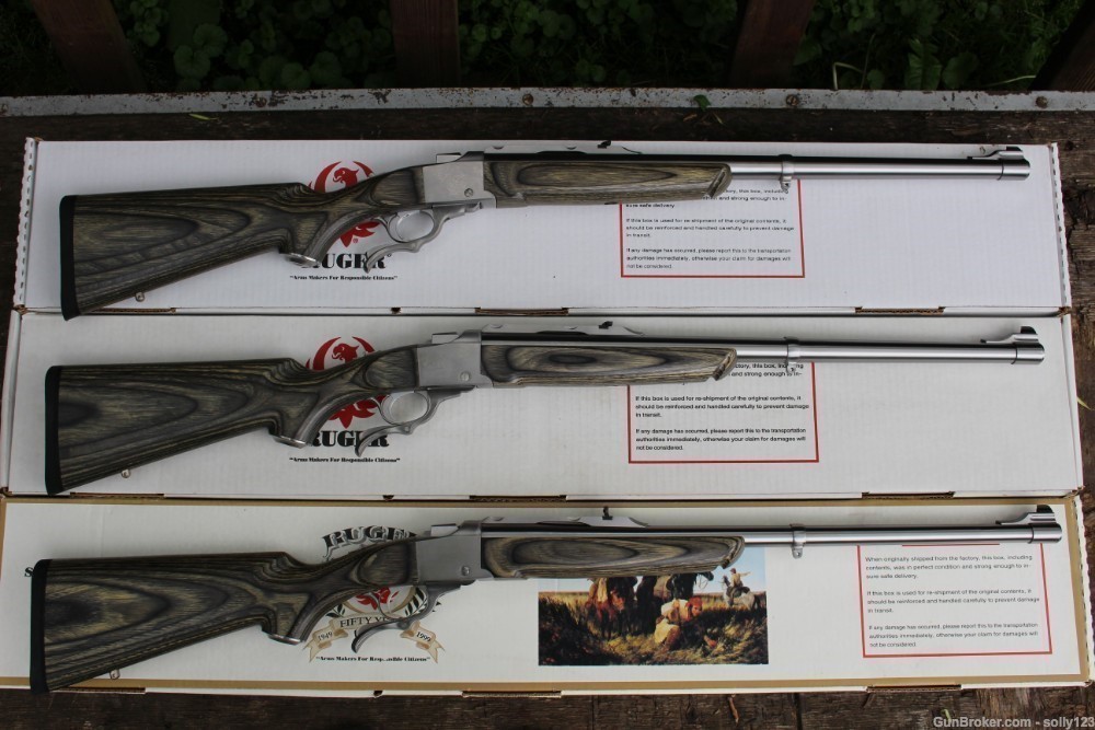 Ruger No 1s, Rare set of 3, Stainless & synthetic, All NIB-img-15