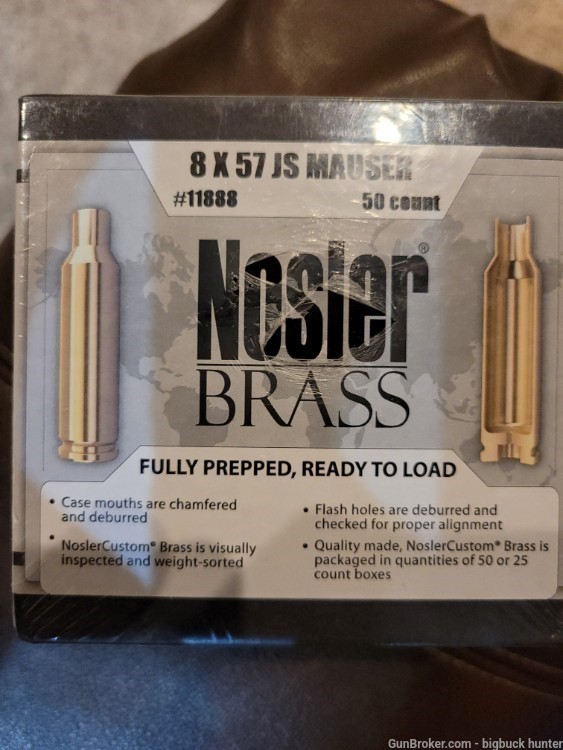 Nosler Brass 8 X 57 JS Mauser 50 count #11888-img-3